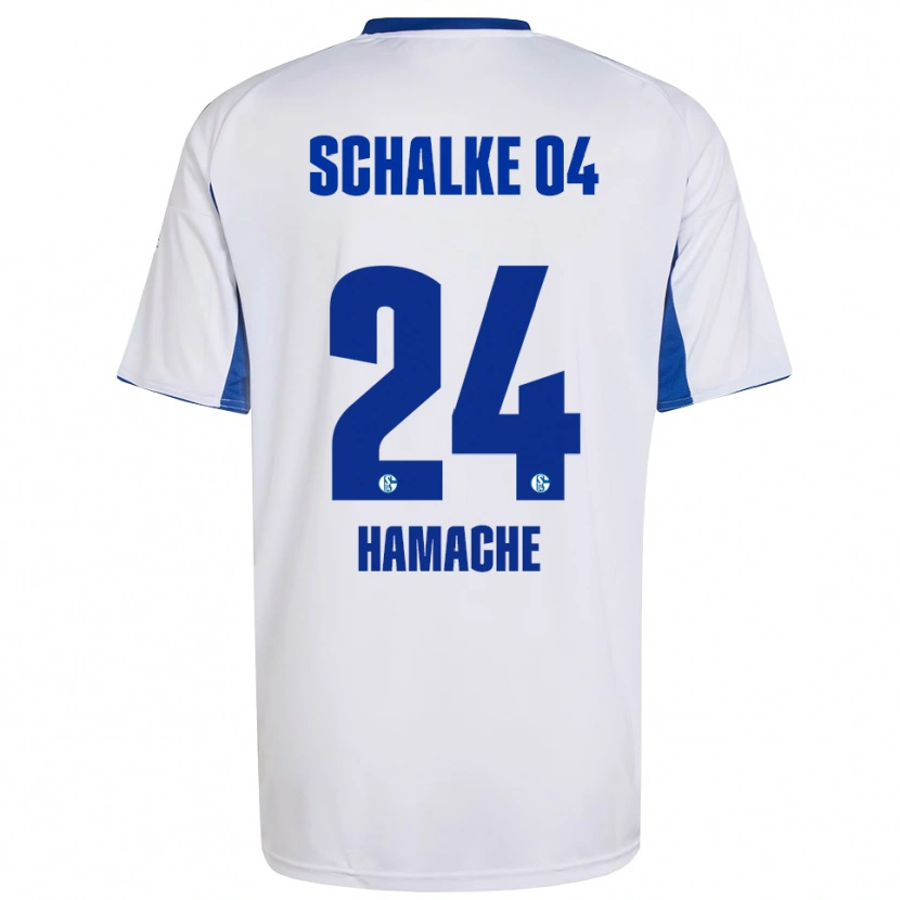 DanxenメンズIlyes Hamache#24白 青アウェイシャツ2025/26ジャージーユニフォーム