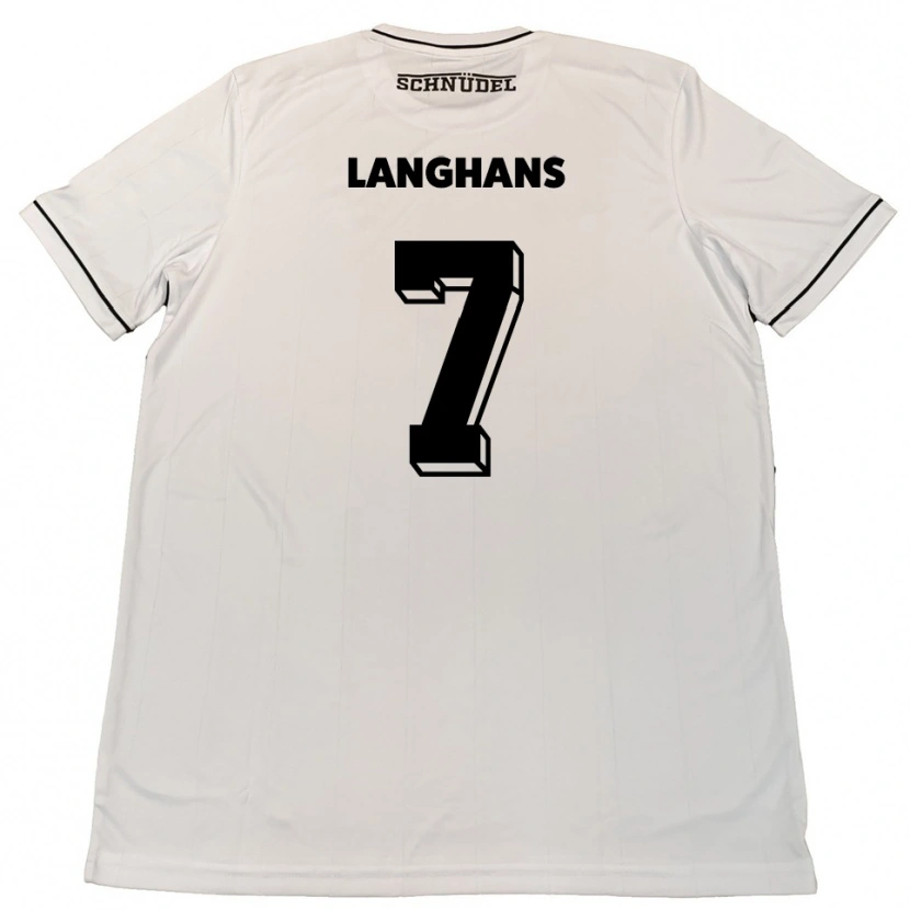 DanxenメンズLeonard Langhans#7白 黒アウェイシャツ2025/26ジャージーユニフォーム