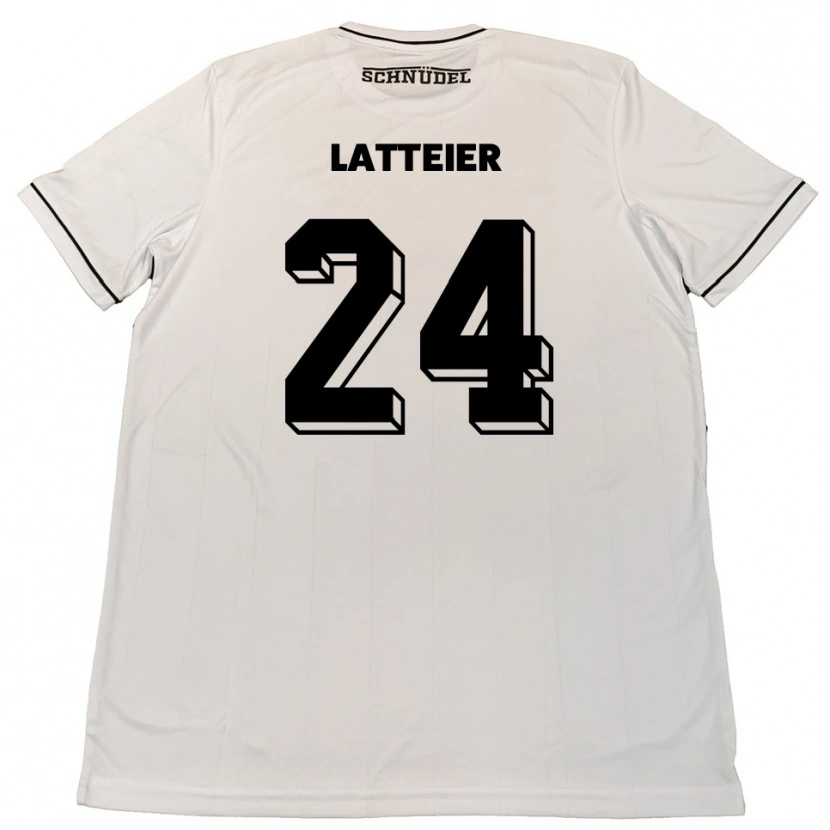 DanxenメンズTim Latteier#24白 黒アウェイシャツ2025/26ジャージーユニフォーム