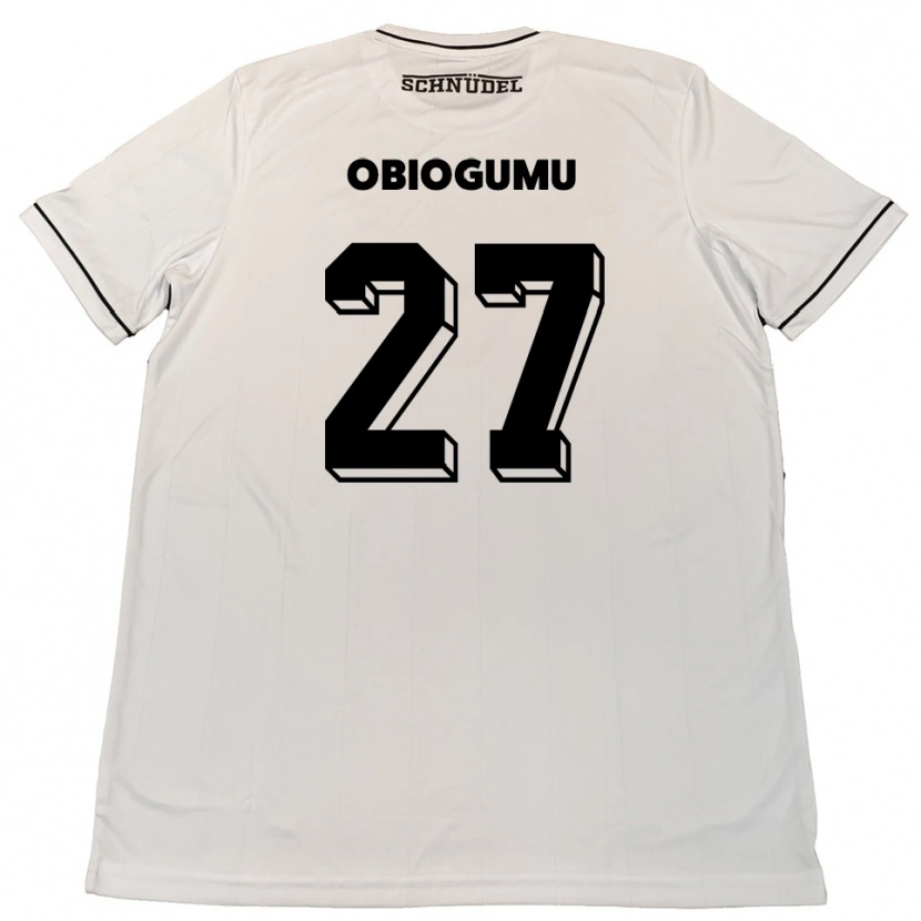 DanxenメンズUche Obiogumu#27白 黒アウェイシャツ2025/26ジャージーユニフォーム
