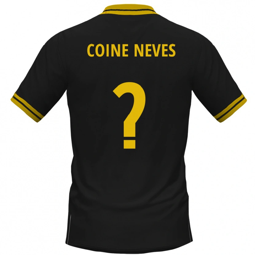 DanxenメンズArthur Coine Neves#0黒 黄アウェイシャツ2025/26ジャージーユニフォーム