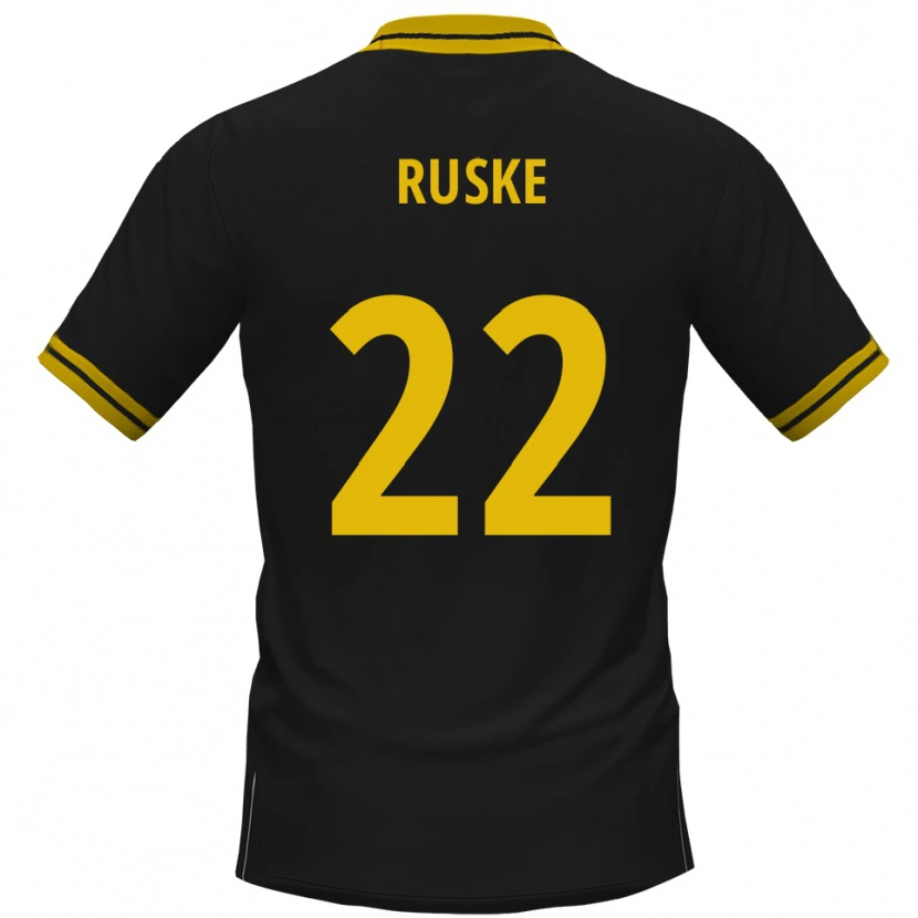 DanxenメンズNeo Ruske#22黒 黄アウェイシャツ2025/26ジャージーユニフォーム