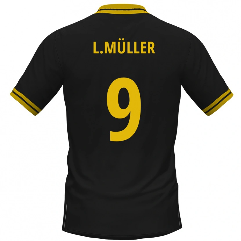 DanxenメンズLevyn Müller#9黒 黄アウェイシャツ2025/26ジャージーユニフォーム