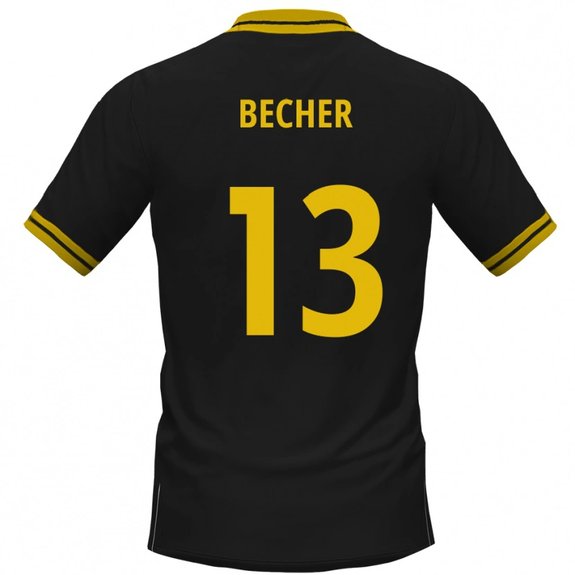 DanxenメンズKjell Becher#13黒 黄アウェイシャツ2025/26ジャージーユニフォーム