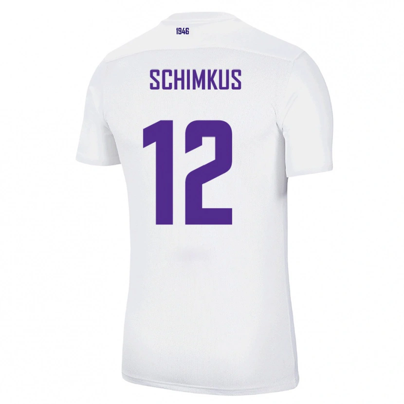 DanxenメンズLukas Schimkus#12白 緑アウェイシャツ2025/26ジャージーユニフォーム