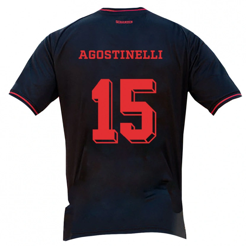 DanxenメンズMassimo Agostinelli#15黒 赤 白アウェイシャツ2025/26ジャージーユニフォーム