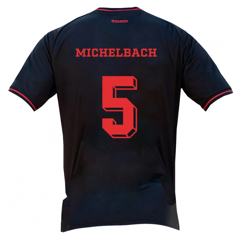 DanxenメンズKilian Michelbach#5黒 赤 白アウェイシャツ2025/26ジャージーユニフォーム