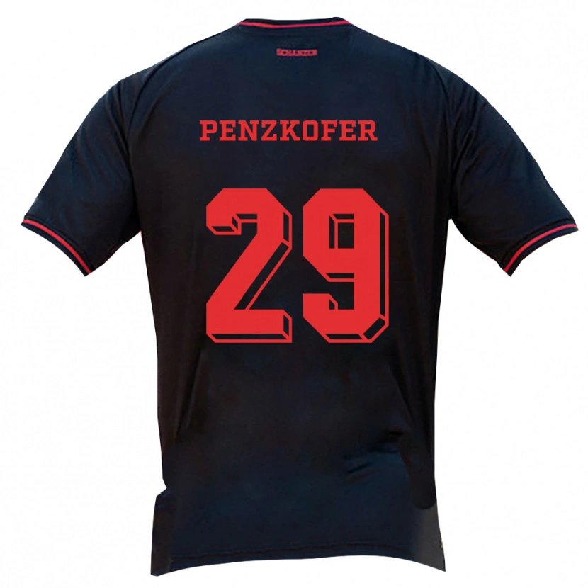 DanxenメンズNina Penzkofer#29黒 赤 白アウェイシャツ2025/26ジャージーユニフォーム