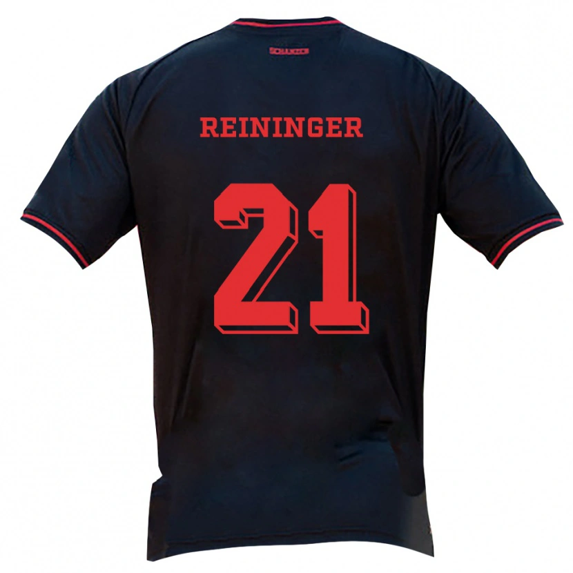 DanxenメンズPija Reininger#21黒 赤 白アウェイシャツ2025/26ジャージーユニフォーム