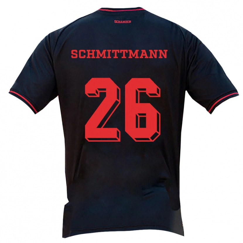 DanxenメンズKatharina Schmittmann#26黒 赤 白アウェイシャツ2025/26ジャージーユニフォーム