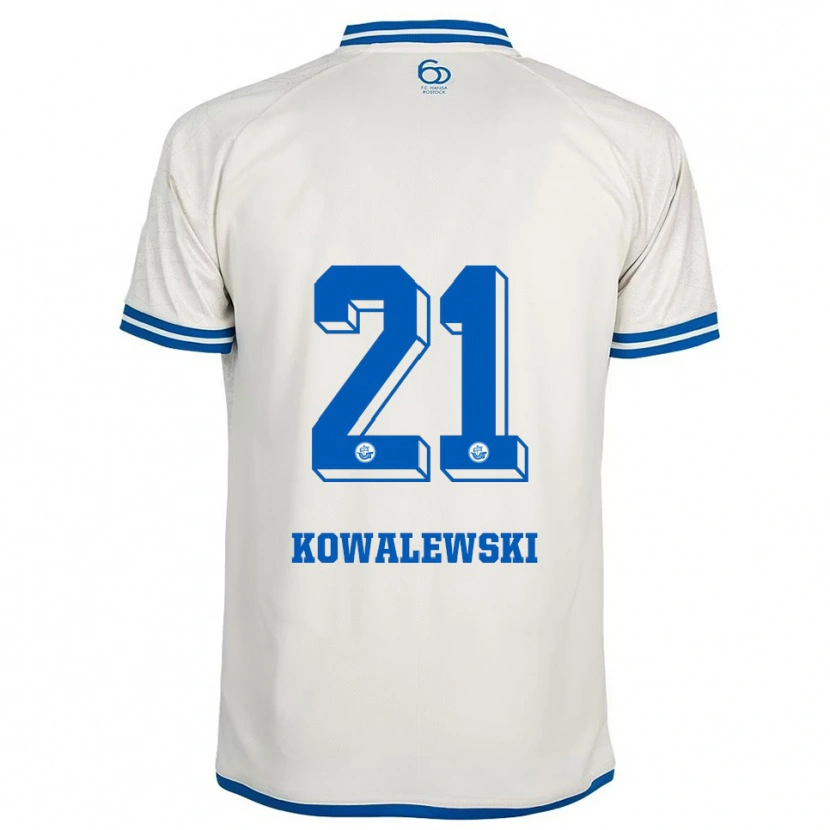 DanxenメンズOskar Kowalewski#21白 青アウェイシャツ2025/26ジャージーユニフォーム