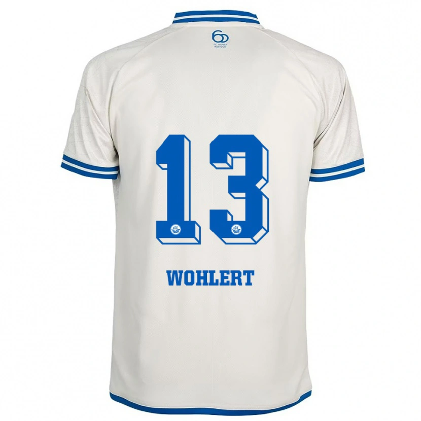 DanxenメンズFinlay Wohlert#13白 青アウェイシャツ2025/26ジャージーユニフォーム
