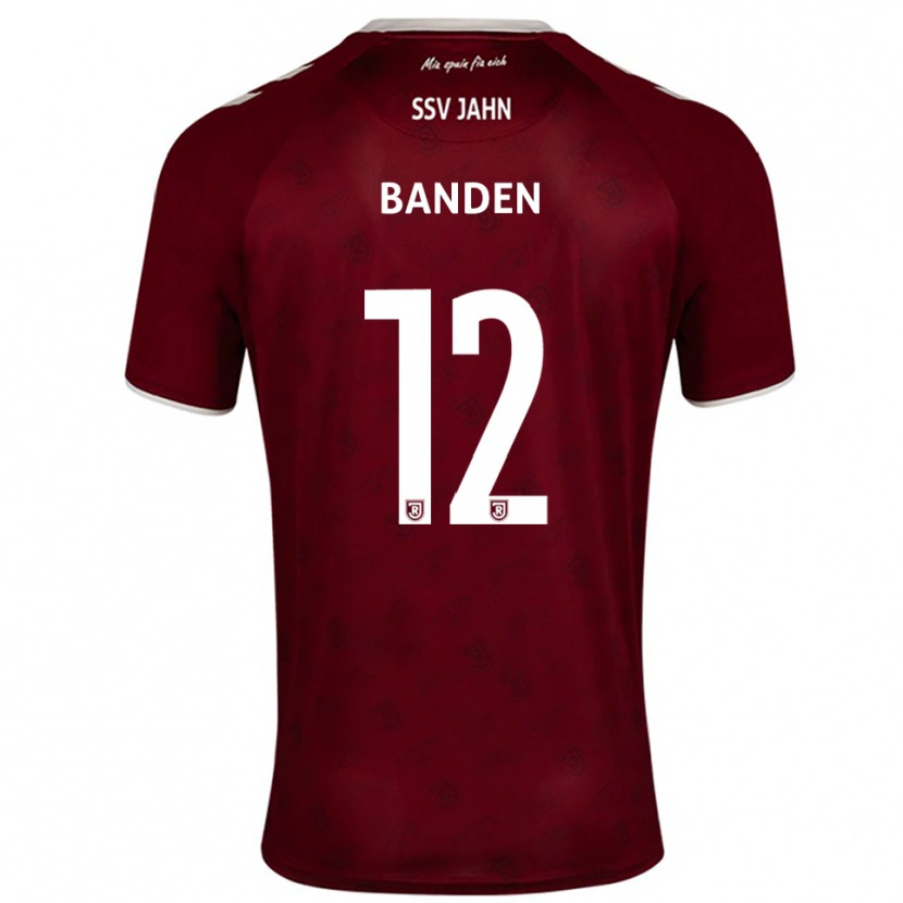 DanxenメンズAnte Banden#12バーガンディ 白アウェイシャツ2025/26ジャージーユニフォーム