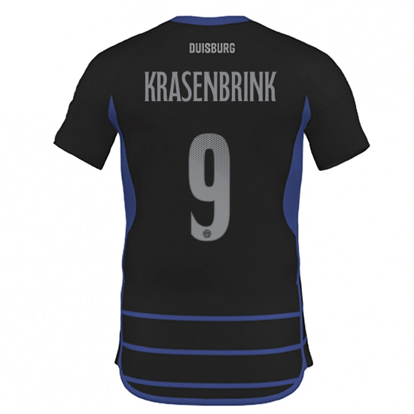 DanxenメンズHannes Krasenbrink#9黒 青アウェイシャツ2025/26ジャージーユニフォーム