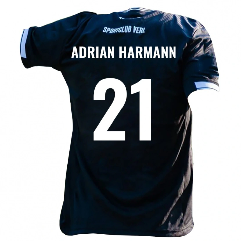 DanxenメンズManuel Adrian Harmann#21黒 白アウェイシャツ2025/26ジャージーユニフォーム