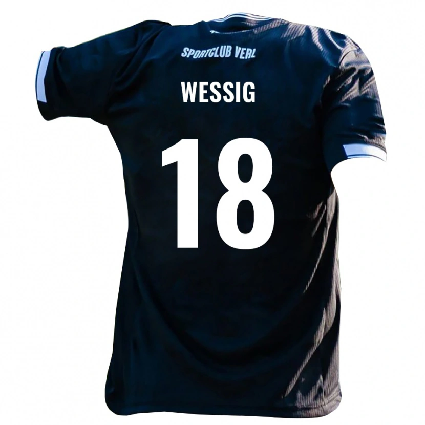 DanxenメンズFabian Wessig#18黒 白アウェイシャツ2025/26ジャージーユニフォーム