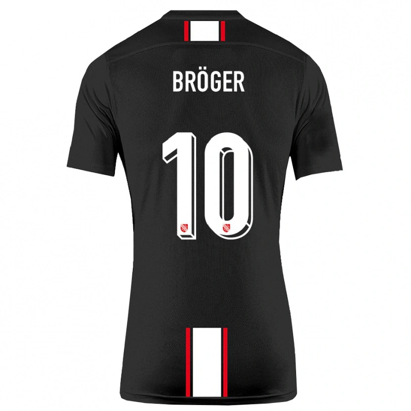 DanxenメンズLinus Bröger#10黒 白アウェイシャツ2025/26ジャージーユニフォーム