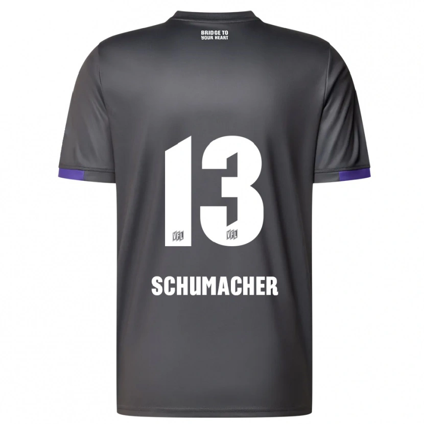DanxenメンズKevin Schumacher#13灰色 紫アウェイシャツ2025/26ジャージーユニフォーム