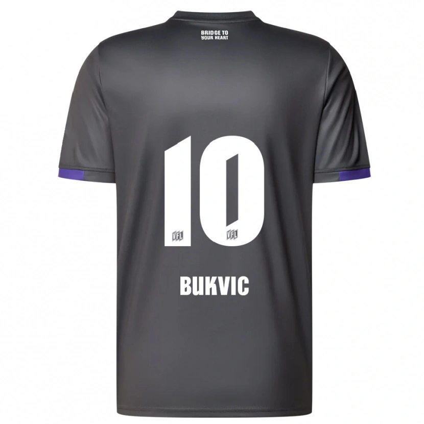 DanxenメンズAdem Bukvic#10灰色 紫アウェイシャツ2025/26ジャージーユニフォーム