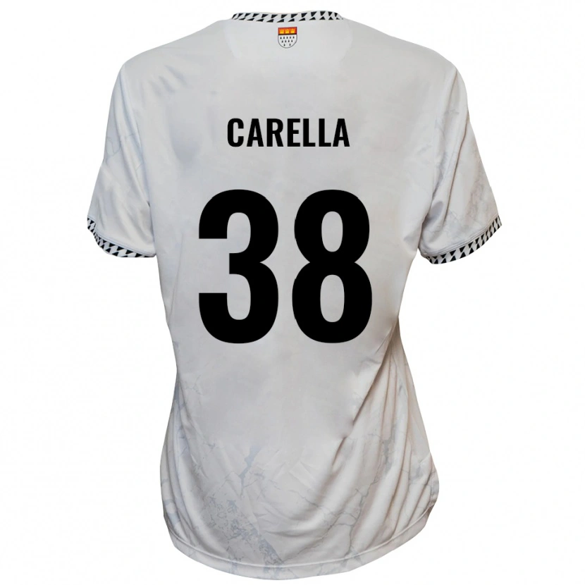 DanxenメンズSamuele Carella#38白 黒アウェイシャツ2025/26ジャージーユニフォーム