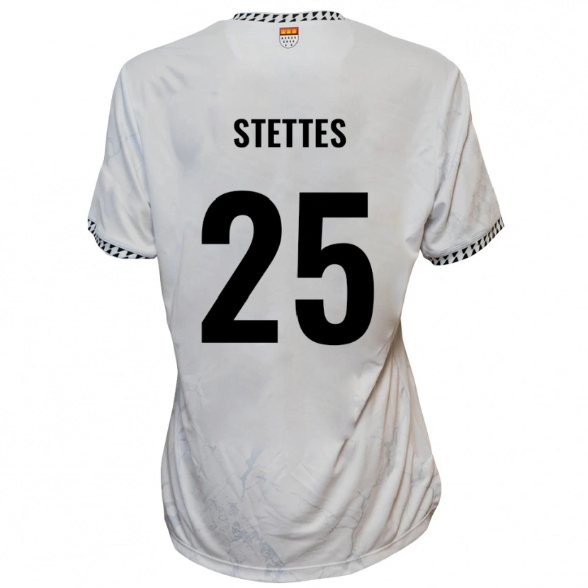 DanxenメンズSeverin Stettes#25白 黒アウェイシャツ2025/26ジャージーユニフォーム