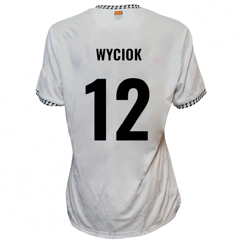 DanxenメンズDavid Wyciok#12白 黒アウェイシャツ2025/26ジャージーユニフォーム