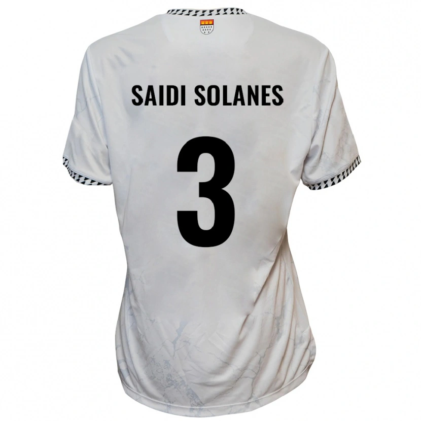DanxenメンズMaruan Saidi Solanes#3白 黒アウェイシャツ2025/26ジャージーユニフォーム