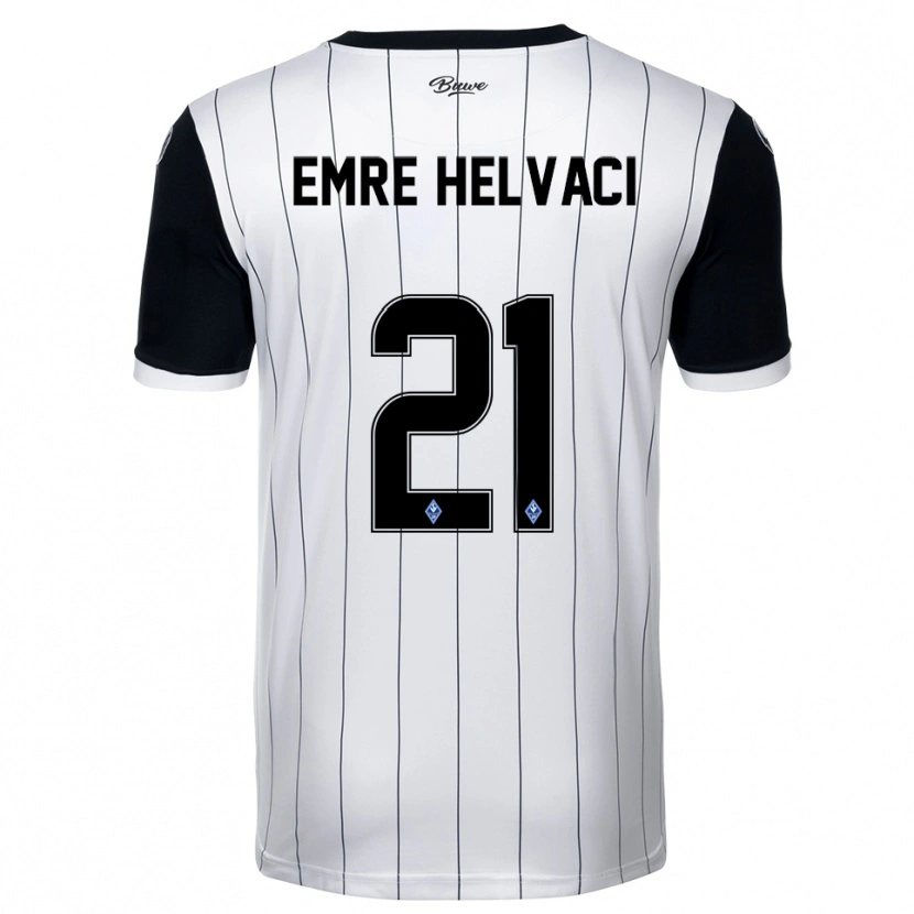 DanxenメンズFaruk Emre Helvaci#21白 黒アウェイシャツ2025/26ジャージーユニフォーム