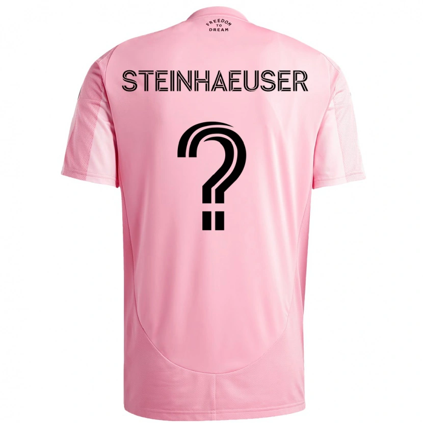 DanxenキッズMarcus Steinhaeuser#0ピンク ブラックホームシャツ2025/26ジャージーユニフォーム