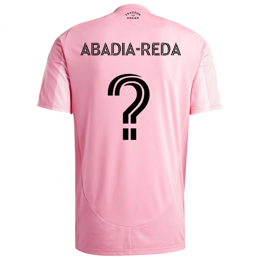 DanxenキッズEzequiel Abadia-Reda#0ピンク ブラックホームシャツ2025/26ジャージーユニフォーム