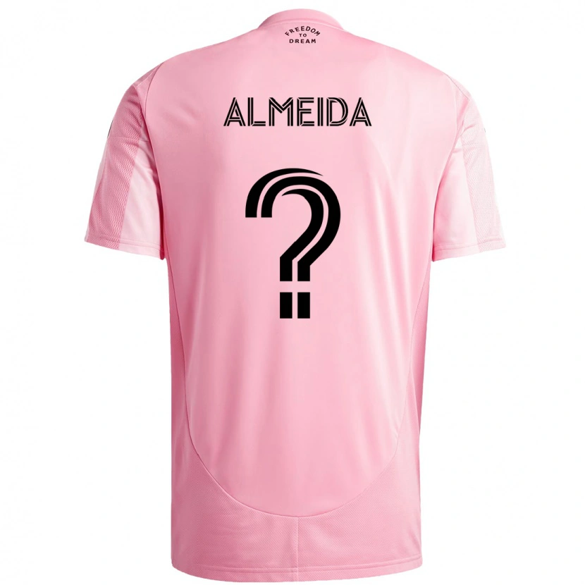 DanxenキッズNicholas Almeida#0ピンク ブラックホームシャツ2025/26ジャージーユニフォーム