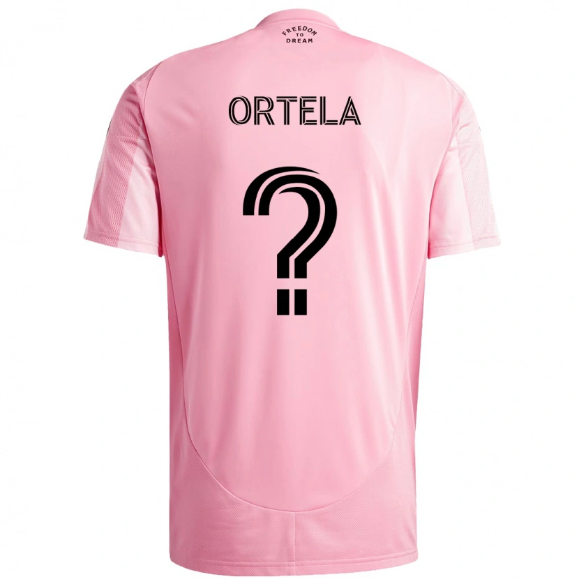 DanxenキッズJerremy Ortela#0ピンク ブラックホームシャツ2025/26ジャージーユニフォーム