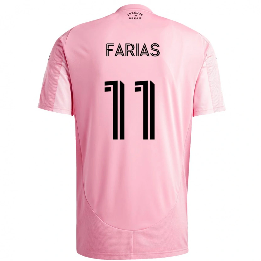 Danxenキッズファクンド・ファリアス#11ピンク ブラックホームシャツ2025/26ジャージーユニフォーム