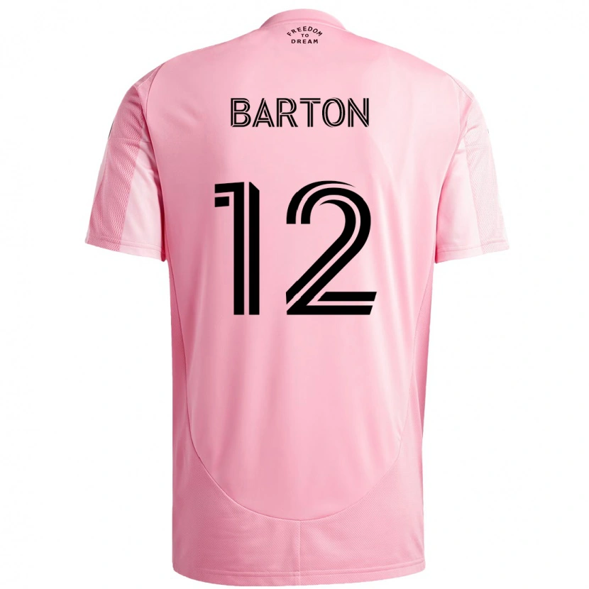 Danxenキッズタイ・バートン#12ピンク ブラックホームシャツ2025/26ジャージーユニフォーム