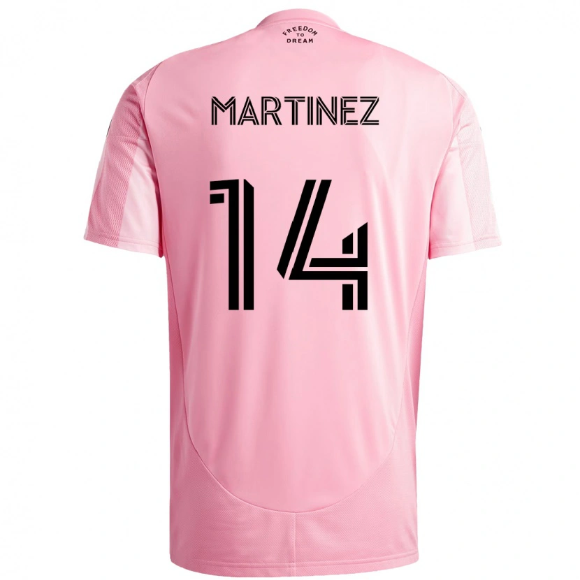 DanxenキッズDavid Martínez#14ピンク ブラックホームシャツ2025/26ジャージーユニフォーム
