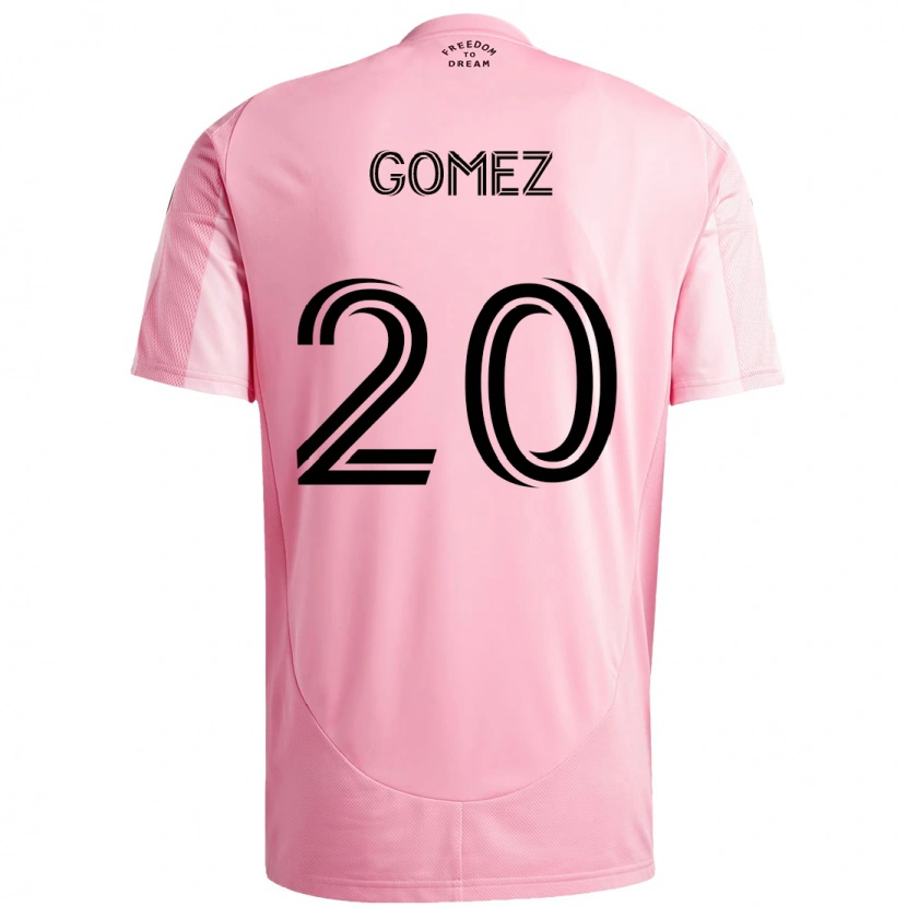 Danxenキッズディエゴ・ゴメス#20ピンク ブラックホームシャツ2025/26ジャージーユニフォーム