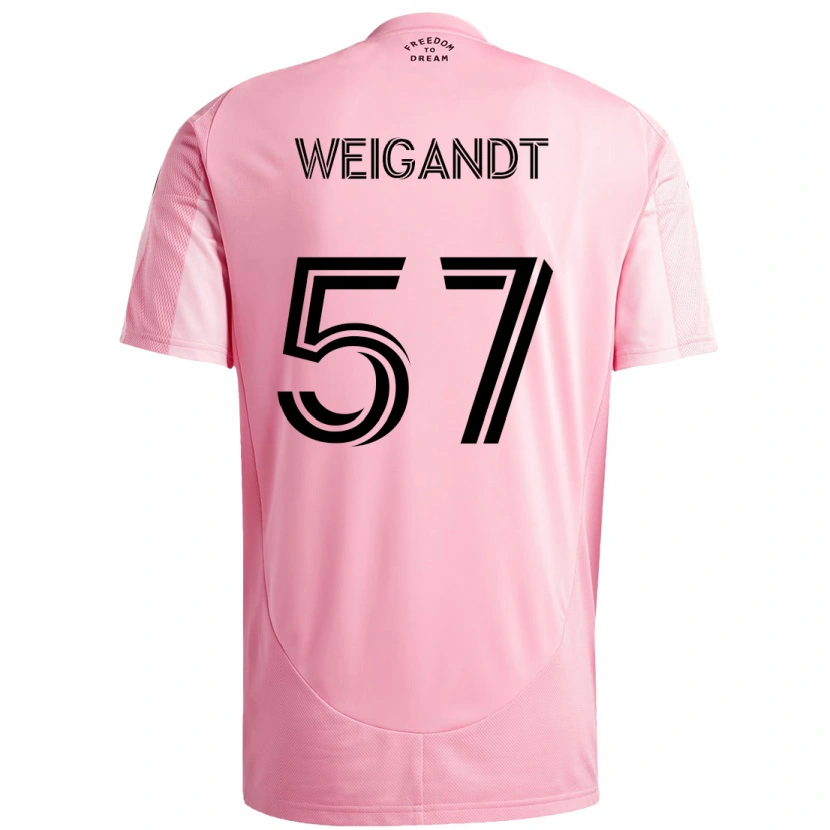 DanxenキッズMarcelo Weigandt#57ピンク ブラックホームシャツ2025/26ジャージーユニフォーム