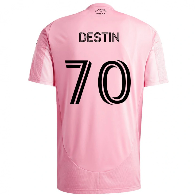 Danxenキッズブライアン・デスティン#70ピンク ブラックホームシャツ2025/26ジャージーユニフォーム