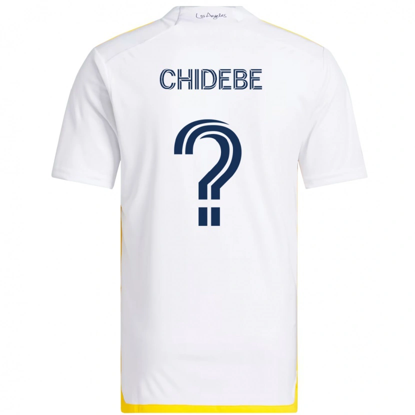 DanxenキッズIkenna Chidebe#0ホワイト イエローホームシャツ2025/26ジャージーユニフォーム