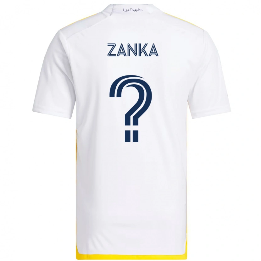 DanxenキッズZanka#0ホワイト イエローホームシャツ2025/26ジャージーユニフォーム