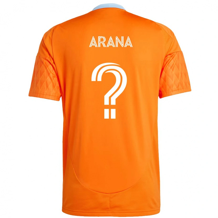 DanxenキッズMatthew Arana#0オレンジ ホワイトホームシャツ2025/26ジャージーユニフォーム