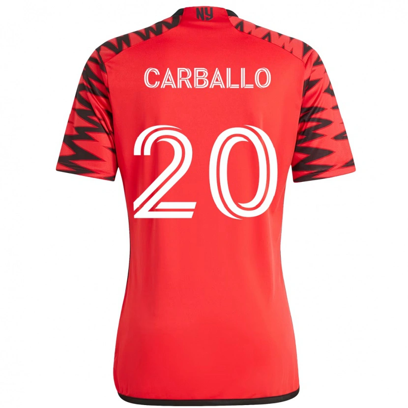 Danxenキッズフェリペ・カルバージョ#20レッド ブラックホームシャツ2025/26ジャージーユニフォーム