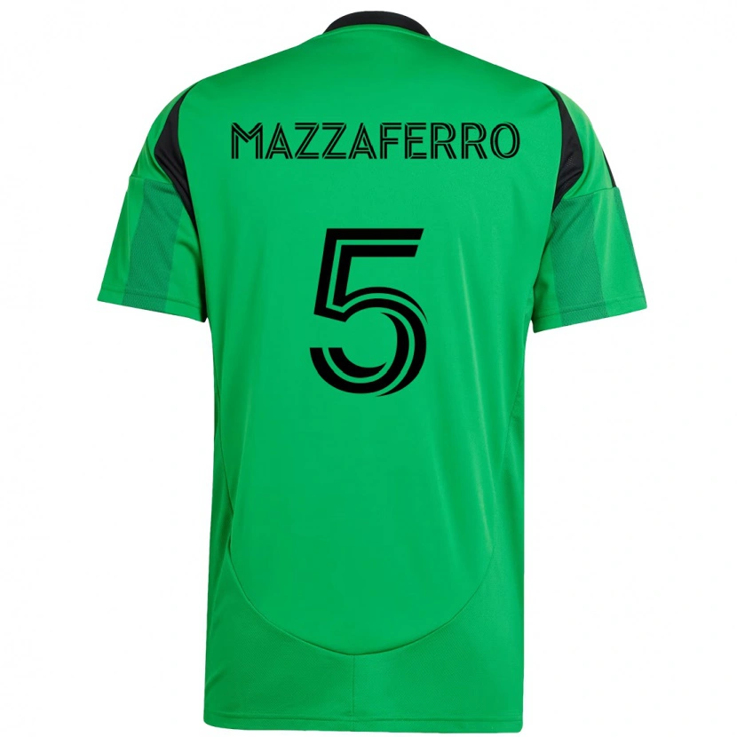 Danxenキッズサルヴァトーレ・マッツァフェロ#5グリーン ブラックホームシャツ2025/26ジャージーユニフォーム