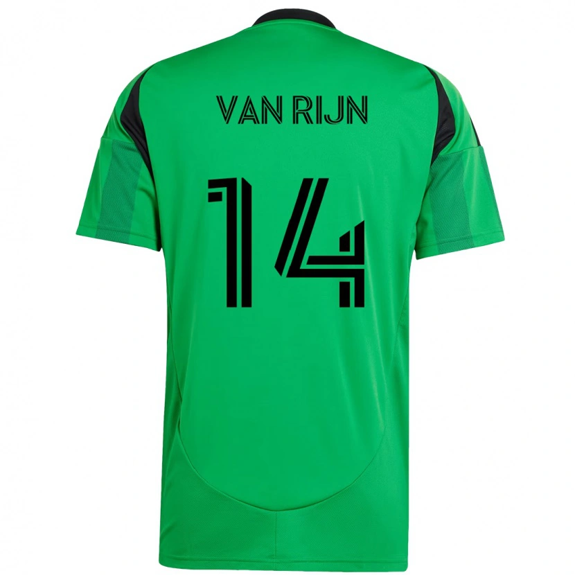 DanxenキッズNico Van Rijn#14グリーン ブラックホームシャツ2025/26ジャージーユニフォーム