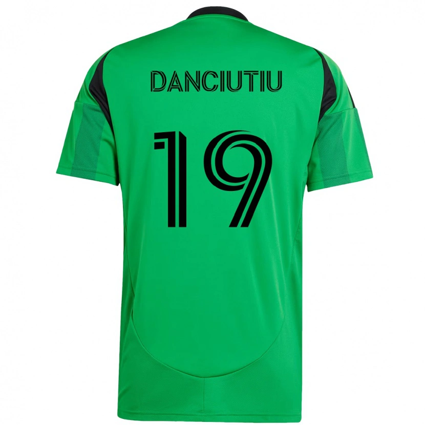 DanxenキッズVlad Dănciuțiu#19グリーン ブラックホームシャツ2025/26ジャージーユニフォーム