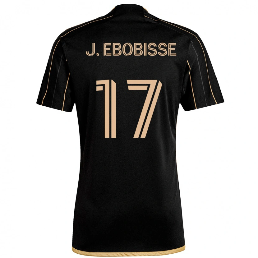 Danxenキッズジェレミー・エボビス#17ブラック ブラウンホームシャツ2025/26ジャージーユニフォーム