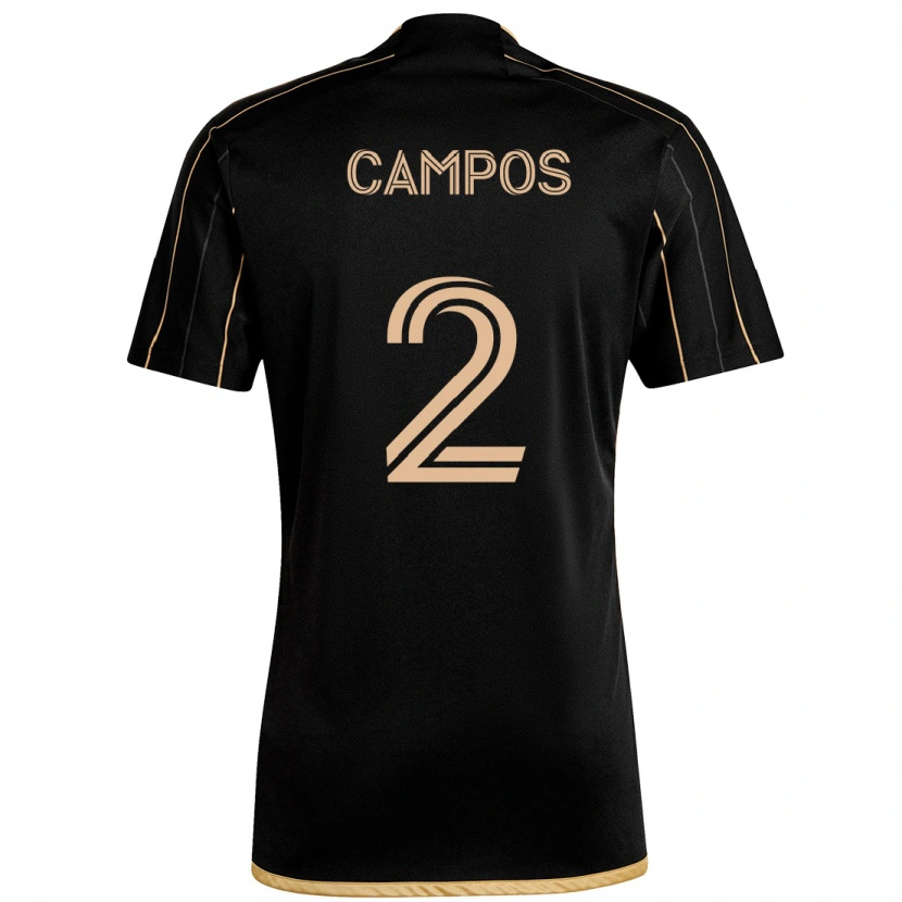 Danxenキッズオマール・カンポス#2ブラック ブラウンホームシャツ2025/26ジャージーユニフォーム