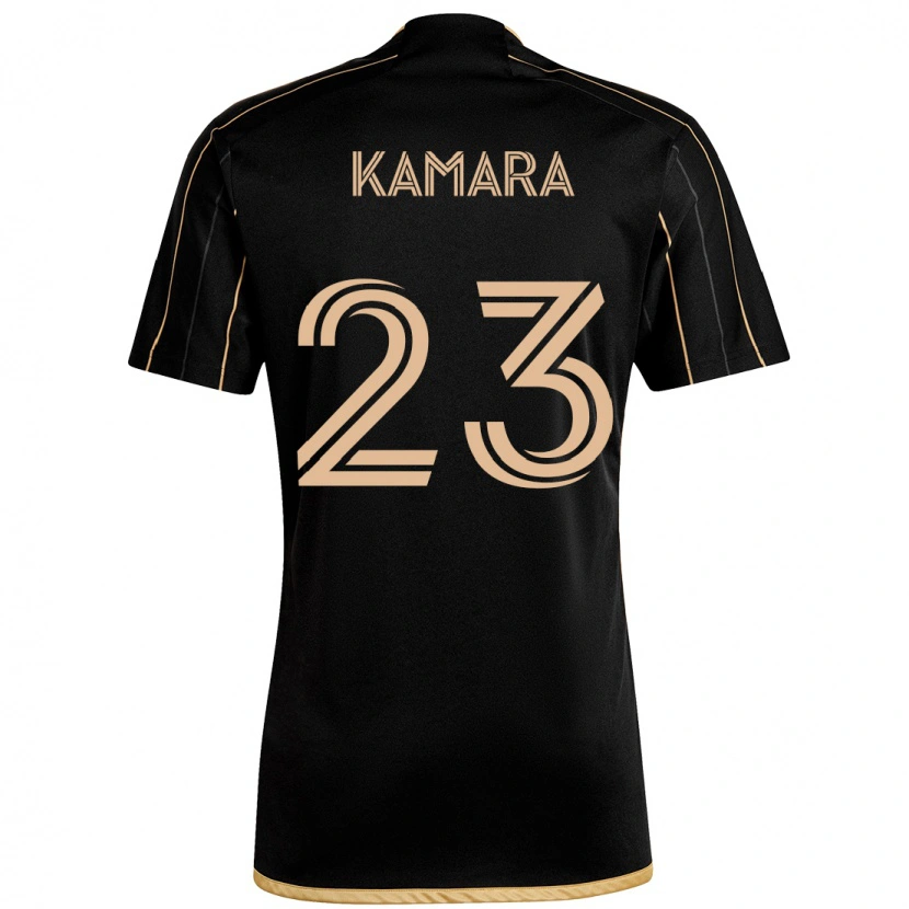 Danxenキッズケイ・カマラ#23ブラック ブラウンホームシャツ2025/26ジャージーユニフォーム