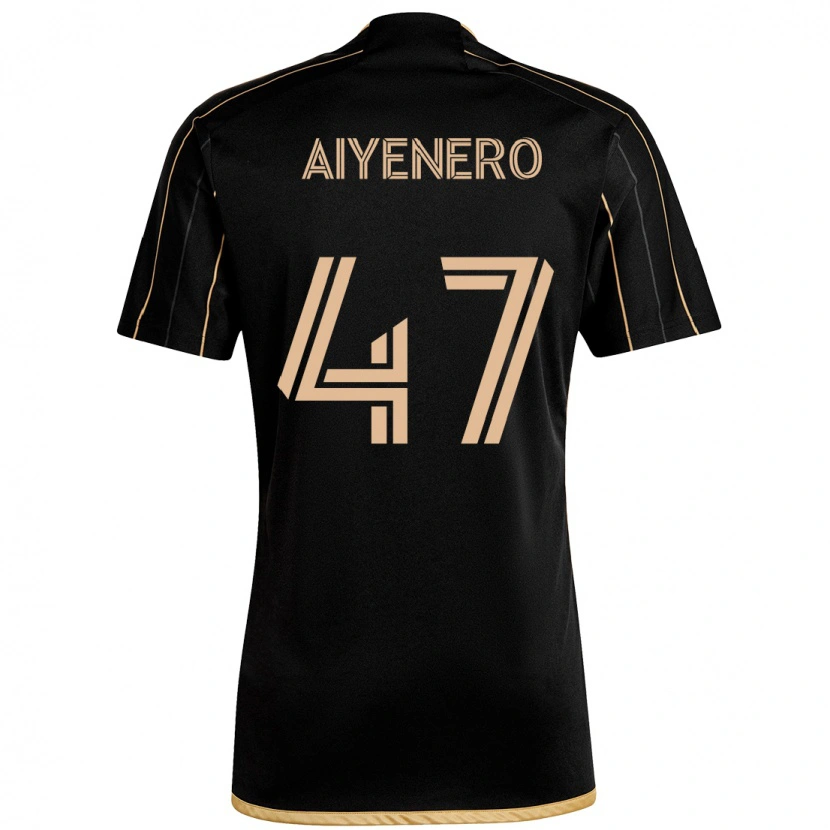DanxenキッズMarius Aiyenero#47ブラック ブラウンホームシャツ2025/26ジャージーユニフォーム