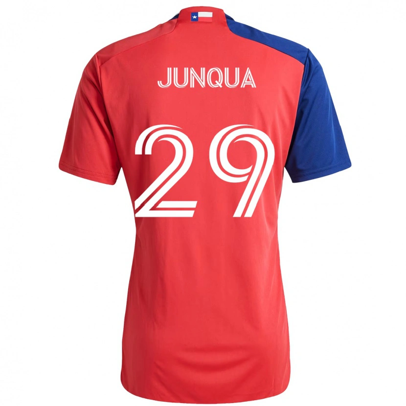 Danxenキッズサム・ジュンカ#29レッド ネイビーブルーホームシャツ2025/26ジャージーユニフォーム